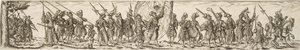 Vojácký vlak, uprostřed standardní nosič od Jan Theodor de Bry
