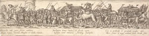 Víra vojáků se zavazadlovým vozem a Smrt na koni od Jan Theodor de Bry