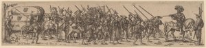 Zavazadlový vlak se seržantem majorem od Jan Theodor de Bry after Barthel Beham