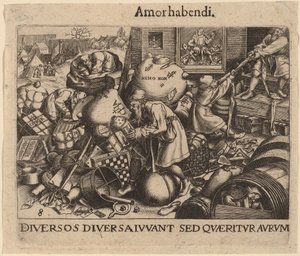 Každý muž od Jan Theodor de Bry after Pieter Bruegel the Elder