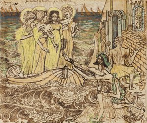 Příchod múz umění do architektury, 1890 od Jan Toorop