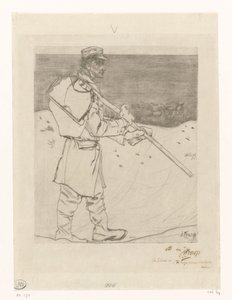 Shell rybář se sítí na pláži v Katwijk aan Zee The shell fisherman (původní název) od Jan Toorop (signed by artist)
