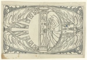 Návrh kapely pro: Louis Couperus, Bůh a bohové, 1903 od Jan Toorop