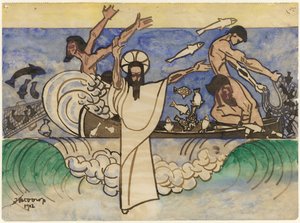 Zázračný úlovek ryb od Jan Toorop