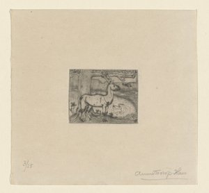 Jelen u stromu před rybníkem Jelen u stromu (původní název) od Jan Toorop