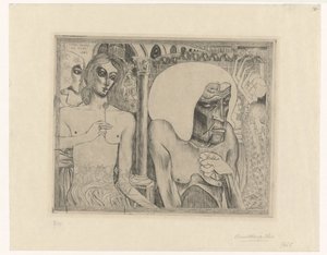 Stará žena obklopená mladými ženami Mládí a věk ženy (původní název) od Jan Toorop