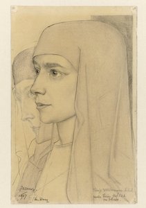 Portrét Treesje Westermannové, matky Thérèse Huf z Bethanië od Jan Toorop