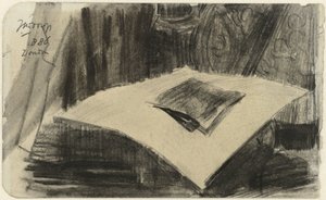 Tisk ležící na tmavém pozadí od Jan Toorop