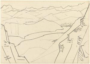 Náčrt horské krajiny Monte Generoso od Jan Toorop