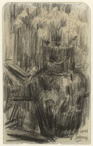 Váza s květinami v interiéru od Jan Toorop