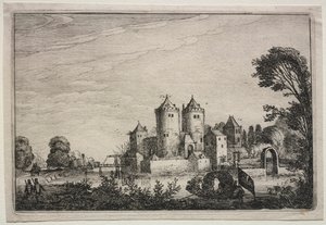 Hrad se dvěma věžemi, 1616.