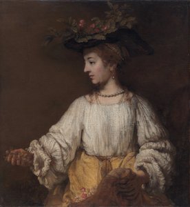 Flora - Malba Rembrandta van Rijna od Johannes Vermeer