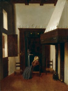 Malá sestra, c1654-1670 od Johannes Vermeer