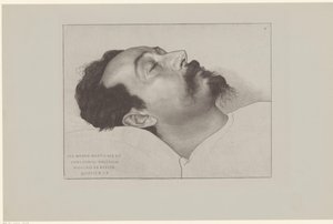 Nicolaas de Roever op zijn doodsbed Tak 12. března roku 18903 Nicholas de Roever odpočíval R.I.P. (název na objektu) od Jan Veth