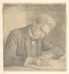 Portrét J. van der Vegta, psaní od Jan Veth