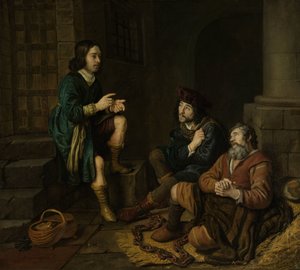 Joseph vykládá sny pekaře a komorníka