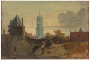 Pohled na Delft od Jan Weissenbruch