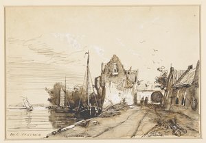 Město na řece od Jan Weissenbruch