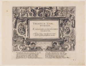 Frontispis z knihy Theatrum Vitae Humanae (Stáří člověka) od Jan Wierix