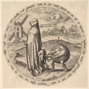 Misantrop oloupený světem, z dvanácti vlámských přísloví, ca. 1568.
