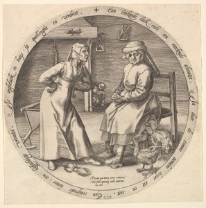 Plísavá žena a kdácká slepice, ca. 1568.