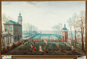 Měsíc duben, práce na zahradě (duben, zahradnictví) Obraz Jana Wildense (1586-1653)