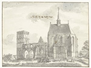 Zřícenina kostela v Mill od Jan de Beijer