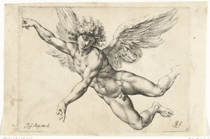 Studie pro nahého létajícího anděla Paradigms graphices variorum artificum (název série)
