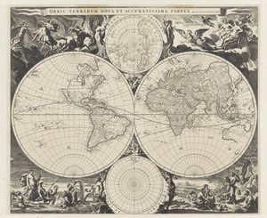 Mapa světa od Jan de Visscher