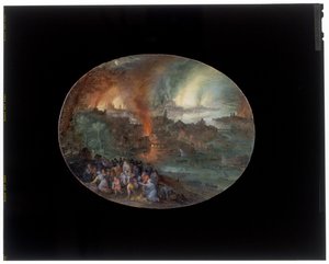 Aeneas a Anchises od Jan the Elder Brueghel