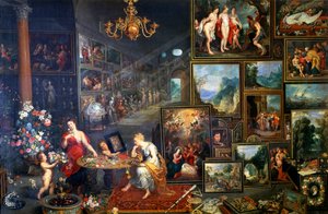 Alegorie zraku a čichu, c1590-1625 od Jan the Elder Brueghel