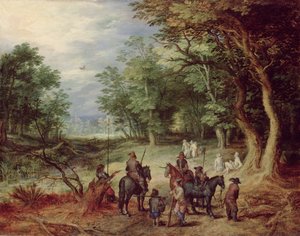 Polní tábor na mýtině, 1607 od Jan the Elder Brueghel