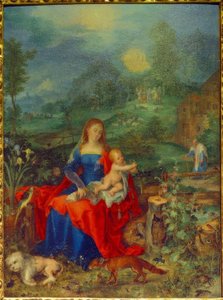Maria s mnoha zvířaty od Jan the Elder Brueghel
