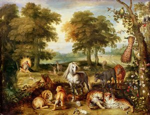 Ráj na Zemi (ropa na mědi) od Jan the Elder Brueghel