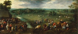 Selský život, asi 1621 (olej na plátně) od Jan the Elder Brueghel