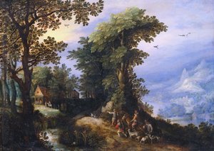 Návrat z lovu od Jan the Elder Brueghel