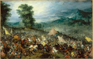 Bitva o Issos ... od Jan the Elder Brueghel