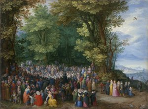 Kázání na hoře od Jan the Elder Brueghel