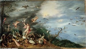 Čtyři prvky: alegorie vzduchu (olej na panelu od Jan the Elder Brueghel
