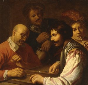 Hráči Tric-Trac v hostinci, kolem 1623-5