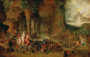 Venuše ve Vulkánově kovárně od Jan the Younger (workshop) Brueghel