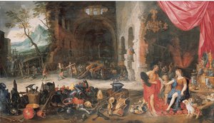 Venuše v Forge of Vulcan od Jan Brueghel the Younger