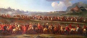 Turecká karavana mimo Konstantinopol (olej na plátně) od Jan van (attr. to) Huchtenburgh