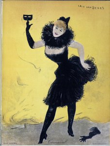 Karneval, obálka “” Revenue illustrée””, od Jana Van Beerse, sd. 19. století od Jan van Beers