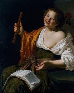 Dívka s flétnou. Kolem roku 1630