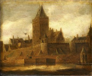 Pohled na Valkhof v Nijmegenu od Jan van Goyen (manner of)