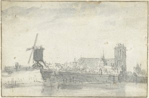 Pohled na Dordrecht z vody od Jan van Goyen (possibly)