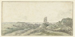 Pohled na Egmond aan Zee od Jan van Goyen (possibly)