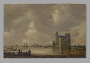 Hrad u řeky od Jan van Goyen