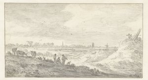 Krajina s postavami na duně od Jan van Goyen